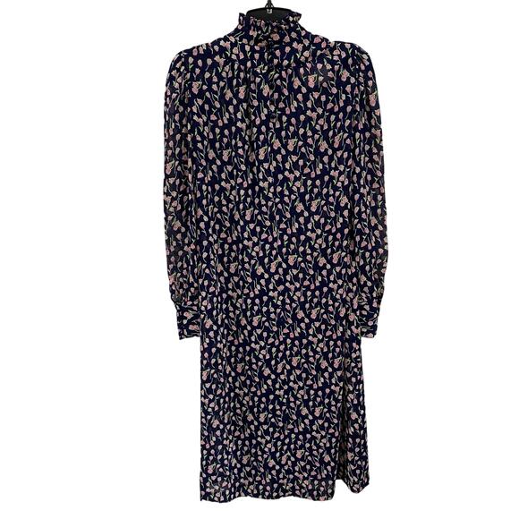 Vintage DVF Editions for Lord & Taylor Sheer Midi Mock Neck Dress - Picture 2 of 12